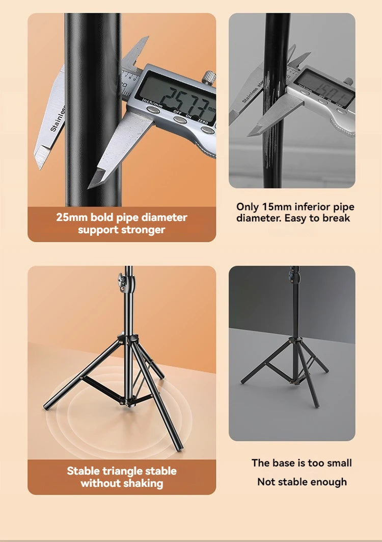 Support extensible de 170cm, hauteur réglable pour téléphone portable, trépied de Support en direct, enregistrement multifonctionnel, trépied d'atterrissage pour Selfie