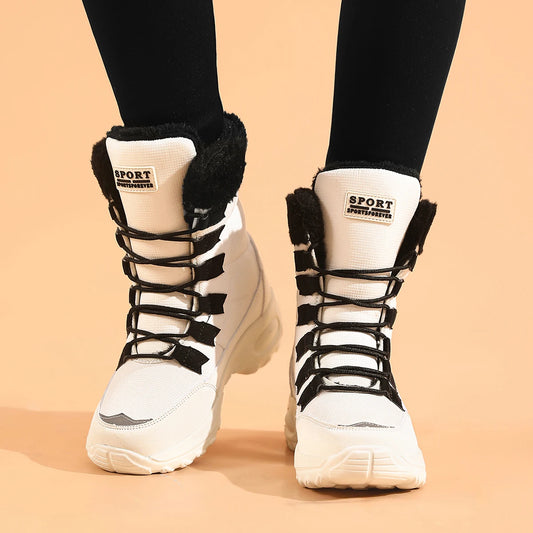 Bottes Femme à Lacets Confortables — Style Tendance Automne-Hiver