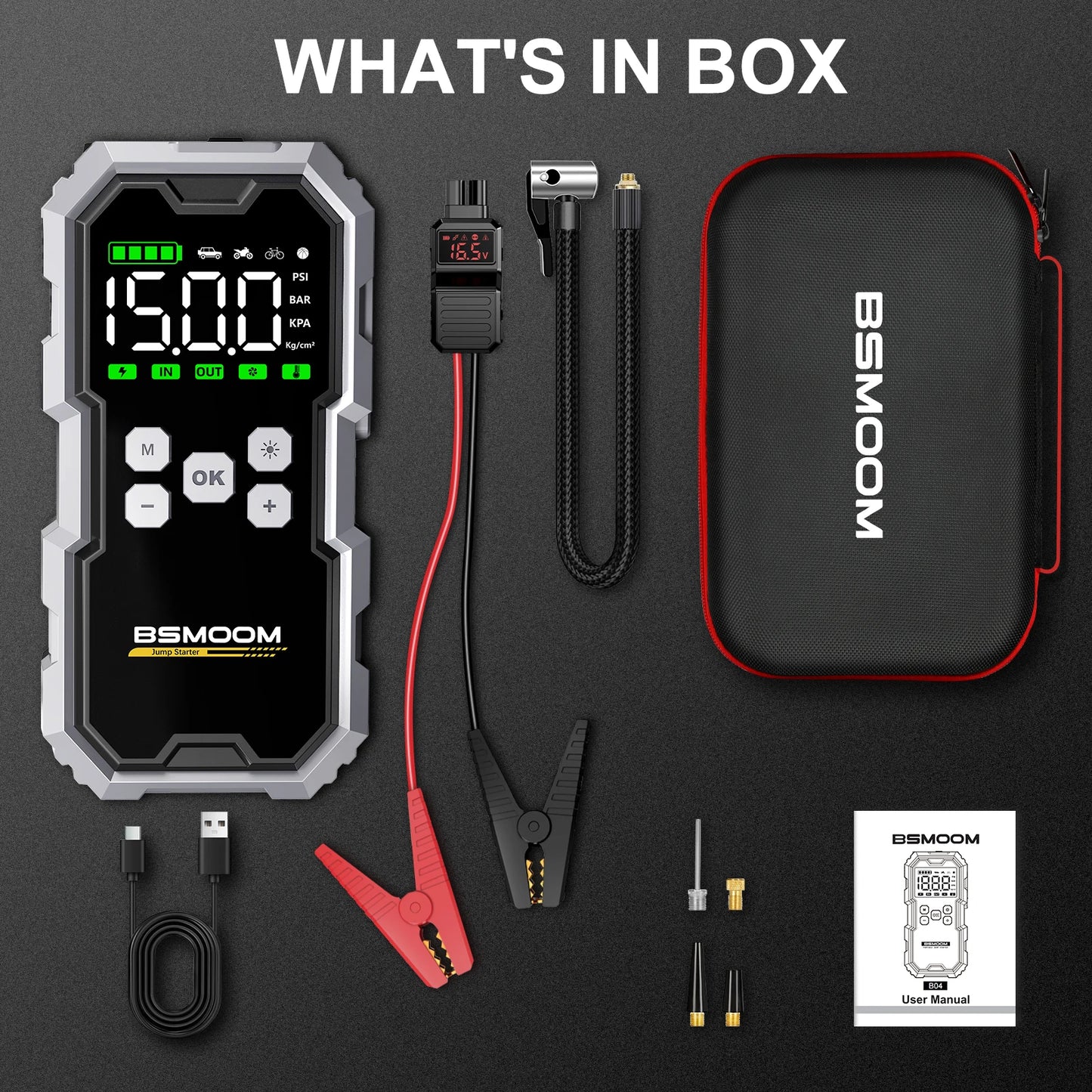 Pompe à Air 150PSI, batterie de voiture, Booster d'urgence 7000A, démarreur de saut de voiture, batterie externe, dispositif de démarrage Portable, démarreur de voiture, nouveau