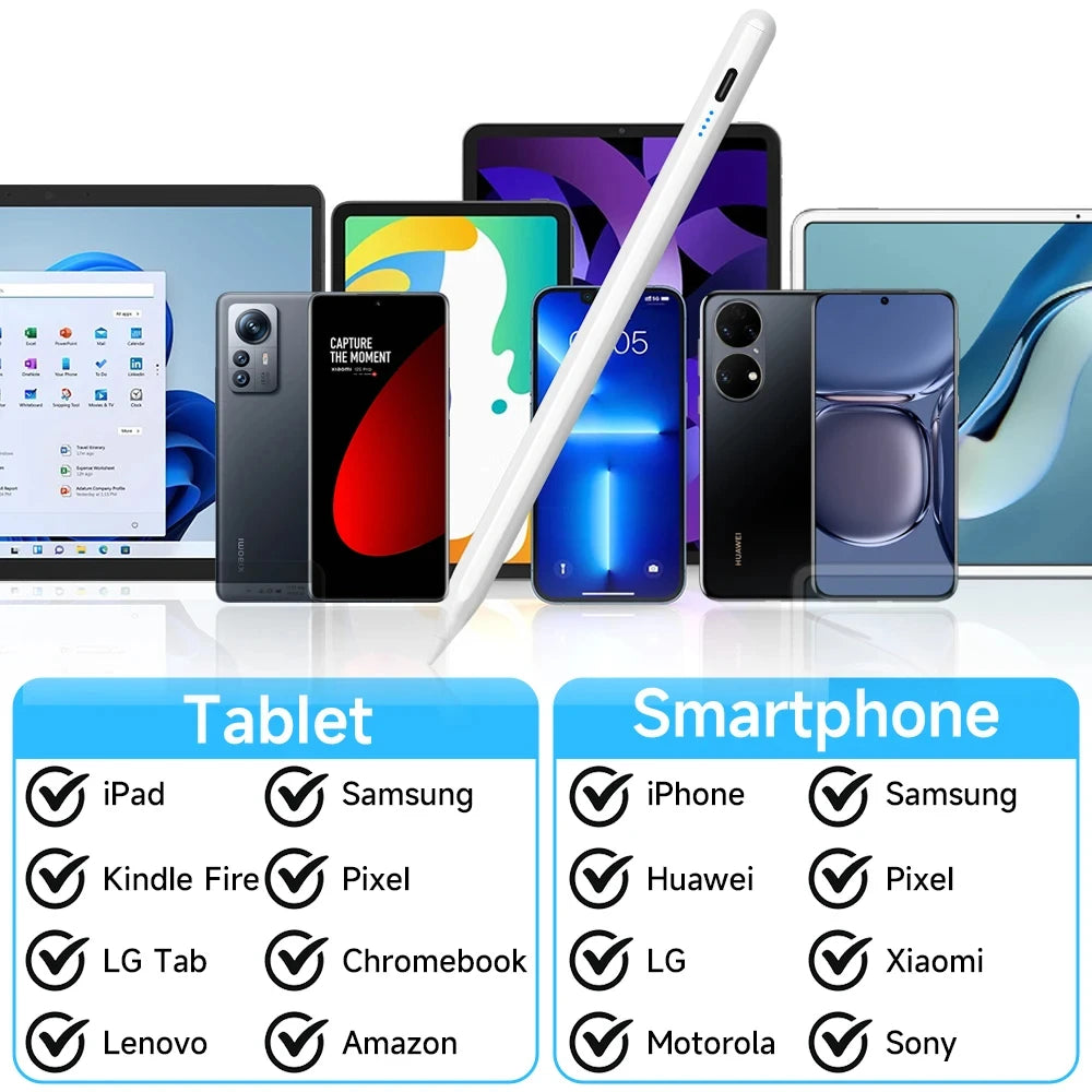 Lápiz óptico universal para pantallas táctiles capacitivas Android iOS, lápiz táctil para iPad, iPhone, Huawei, Xiaomi, Windows, tableta Lenovo