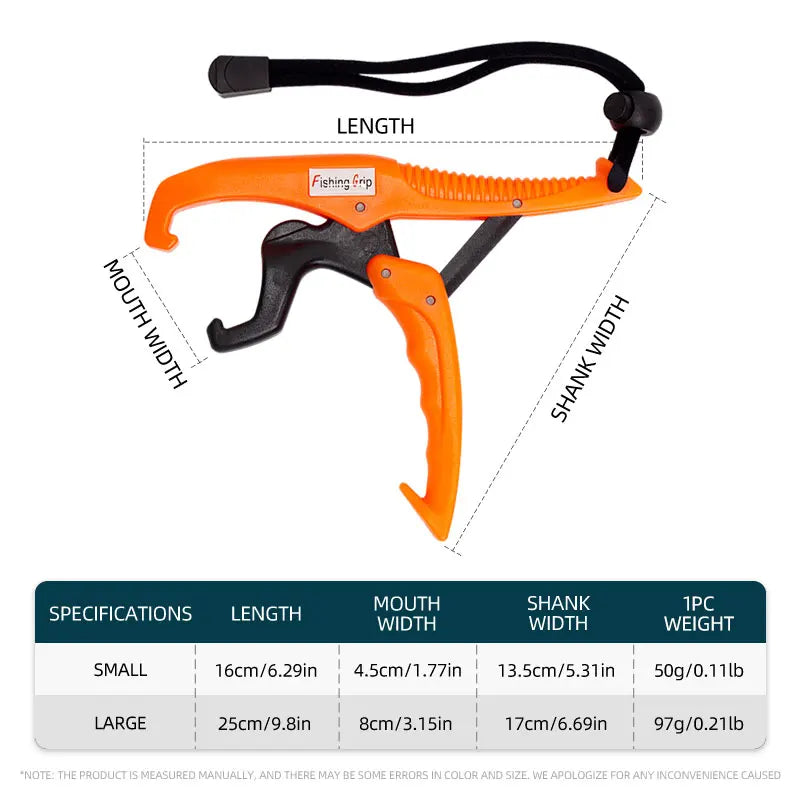 Pince à poisson ShareShark en plastique ABS blanc avec corde réglable, pince à lèvres flottante, outils de pêche