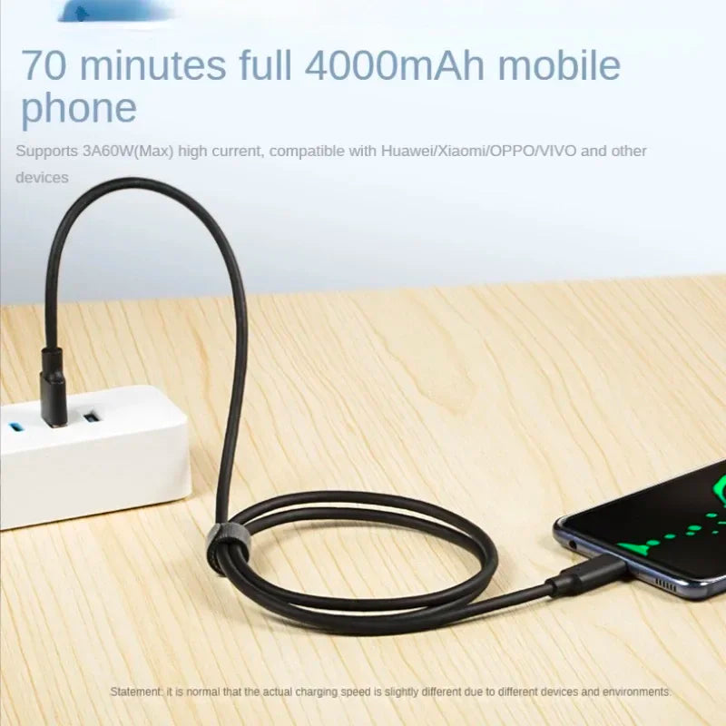 Câble USB3.2 10Gbps USB Type A vers USB C 3.1/3.2 Gen2 câble de transfert de données USB C SSD câble de disque dur 3A 60W QC 3.0 charge rapide