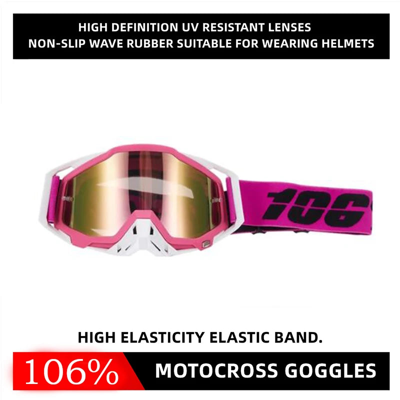 Gafas de sol para motocross, gafas de sol resistentes al viento e inastillables para ATV, RL y deportes todoterreno