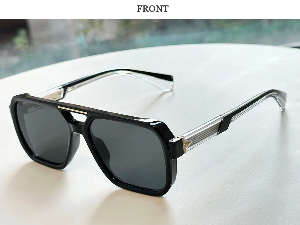 Lunettes de soleil carrées pour femmes à la mode — vintage, hommes, 2026