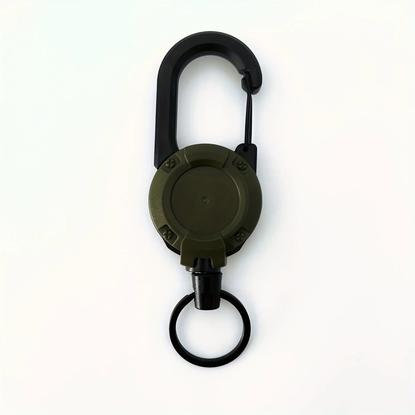 Llaveros retráctiles extensibles, carretes de insignia, clip resistente con mosquetón, para hombres, bolsas de exterior, 1/2/4 piezas