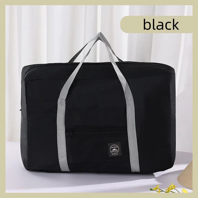 Large Foldable Travel Tote, Travel Storage Bags, Carry-on Luggage, Clothing, Handbags, Picnic, Moving