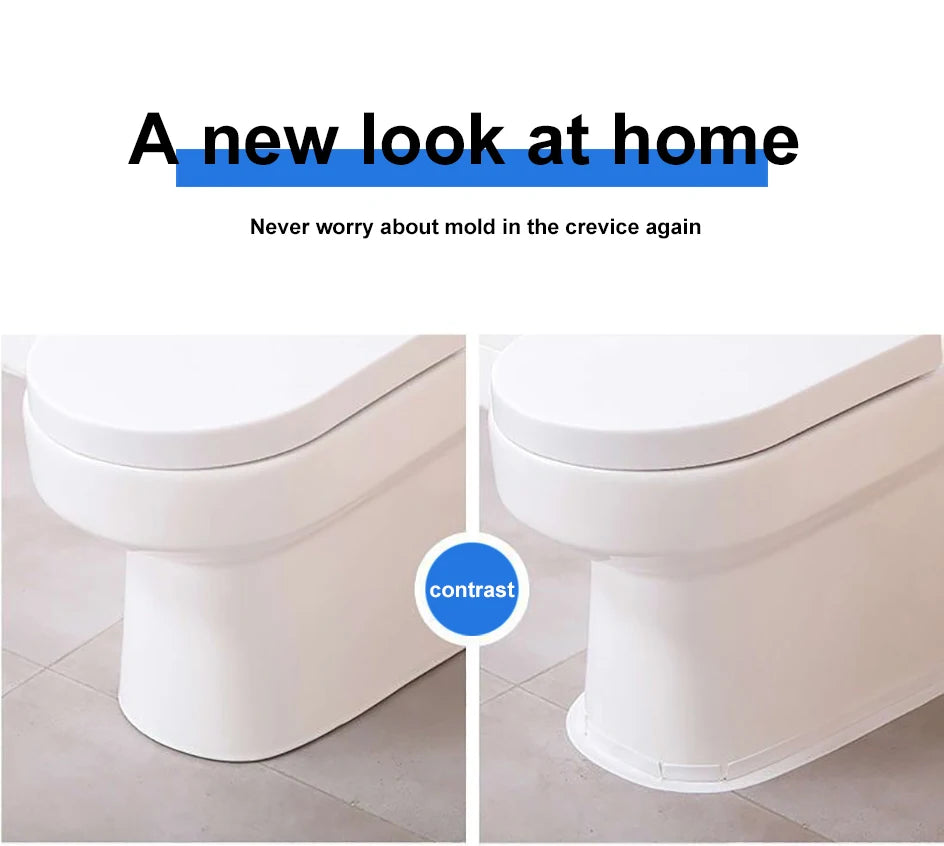 Bande de calfeutrage de bain auto-adhésive en PVC, 3.2M, résistant à l'huile, autocollant mural d'angle de bord d'évier de cuisine, bande d'étanchéité étanche pour toilettes
