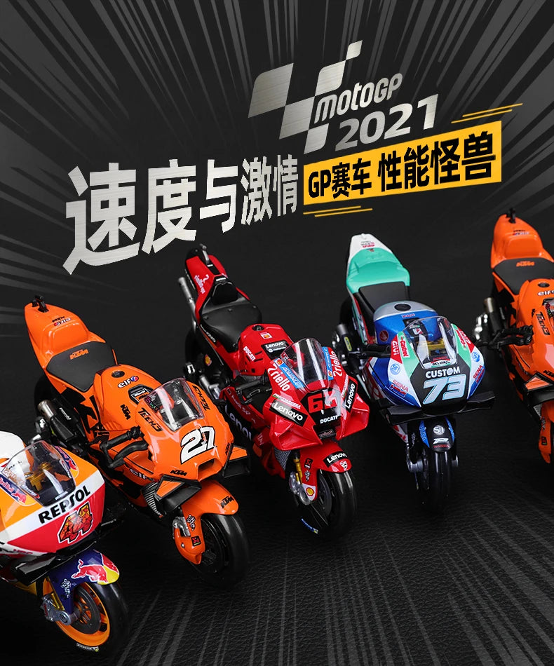 Modèle réduit moto GP 1:18 — champion 2023, alliage moulé, collection, cadeau jouet