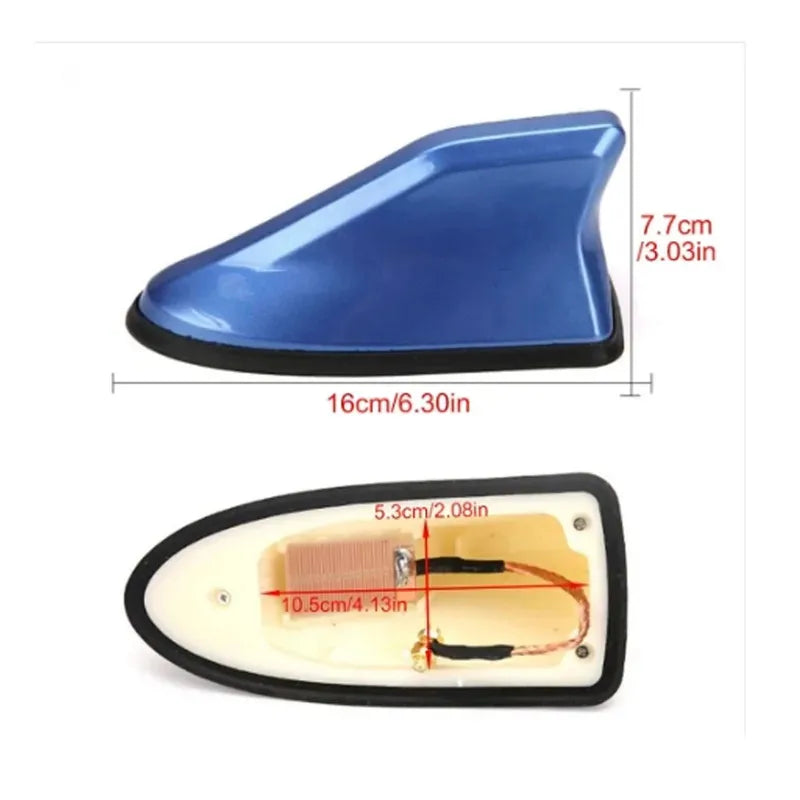 Universal Car Shark Fin Antenna, Auto Radio Signal Amplifier Roof Mounted for All Vehicle Models, Car Styling