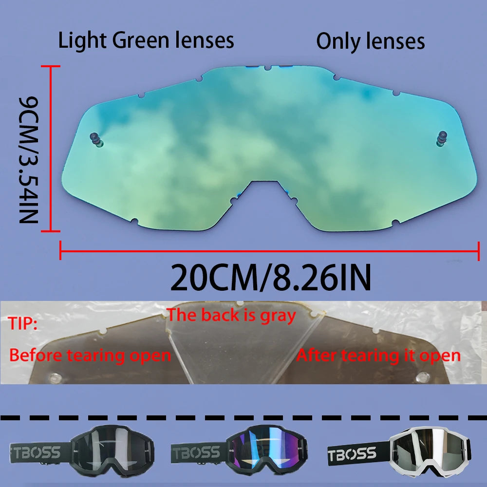 100 gafas de moto, lentes de carreras antipolvo a prueba de viento para hombres y mujeres, motocross, ciclismo, esquí al aire libre, gafas de bicicleta de cross