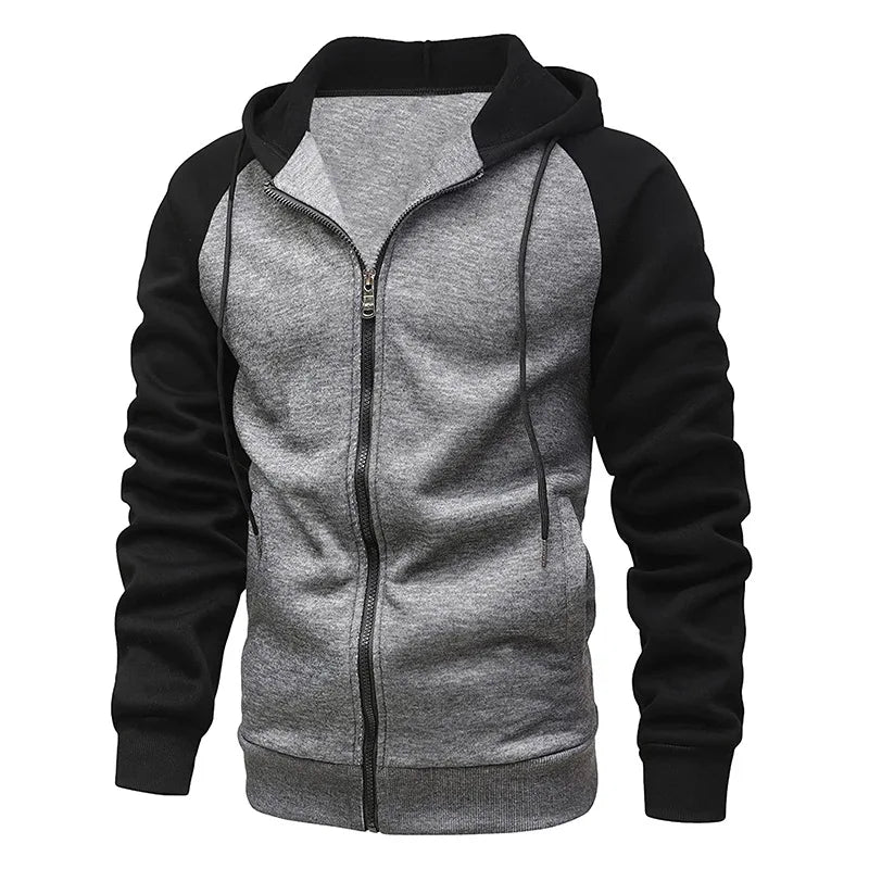 Men's Casual Jacket, Hooded Zipper Sweatshirt with Pocket, Printed Pullover, Sportswear, All Elite Wrestling, Autumn, Winter, New, 2025