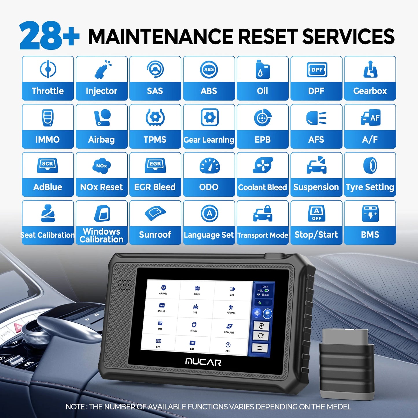 MUCAR VO6 - Car Diagnostic Tools, Full System Automatic, 28 Resets, Maintenance ug F TCM Airbag ABS IMMO, Free Lifetime Update, UAE OBD2