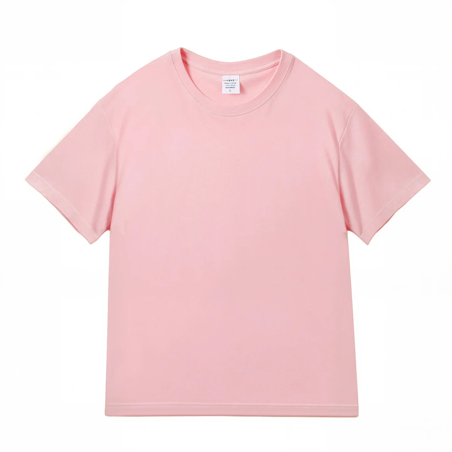 100% Cotton Five Half Sleeve Men Women Summer Loose Short Sleeve Casual T-Shirt Basic Round Neck Solid Color Tops