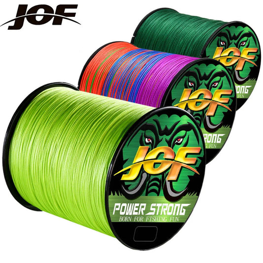 JOF-Ligne de pêche tressée en PE à 4 brins, 300/100m, fil de pêche durable, multimessieurs