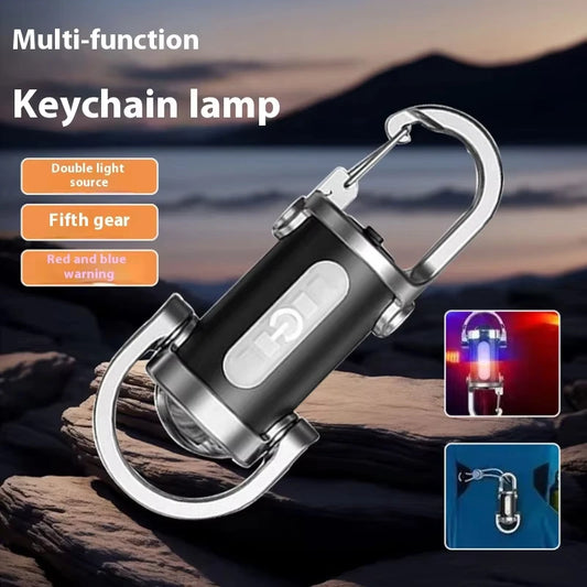Mini Lampe de Poche Porte-clés Rechargeable COB — Camping, Randonnée & Urgence