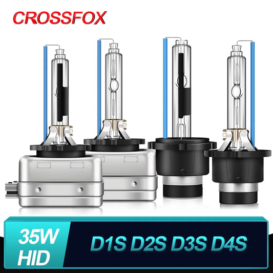 CROSSFOX 2pcs 35W D1S D2S D3S D4S Car Hi/Lo BI HID Xenon Headlight Bulbs Auto Headlamp 4300K 5000K 6000K 8000K 10000K 12000K