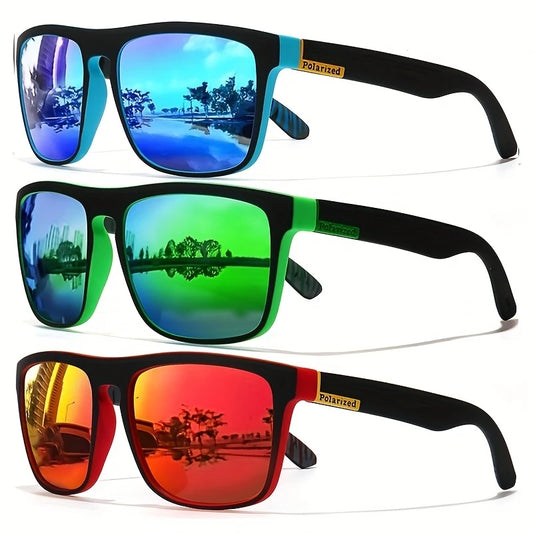 Vintage Square Polarized Sunglasses for Men and Women, Driving, Fishing, Designer Luxury Brand, Driver, UV400
