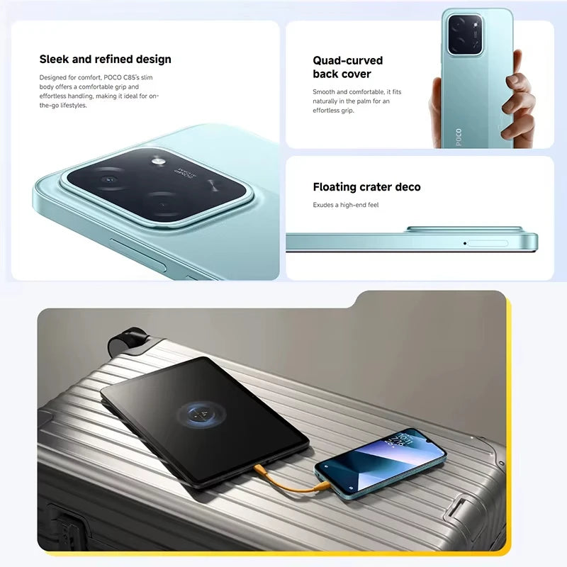 POCO C85 6GB/128GB 8GB/256GB NFC Version mondiale Smartphone 50MP caméra 6000mAh batterie