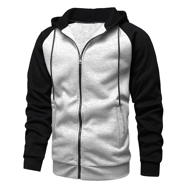 Men's Casual Jacket, Hooded Zipper Sweatshirt with Pocket, Printed Pullover, Sportswear, All Elite Wrestling, Autumn, Winter, New, 2025