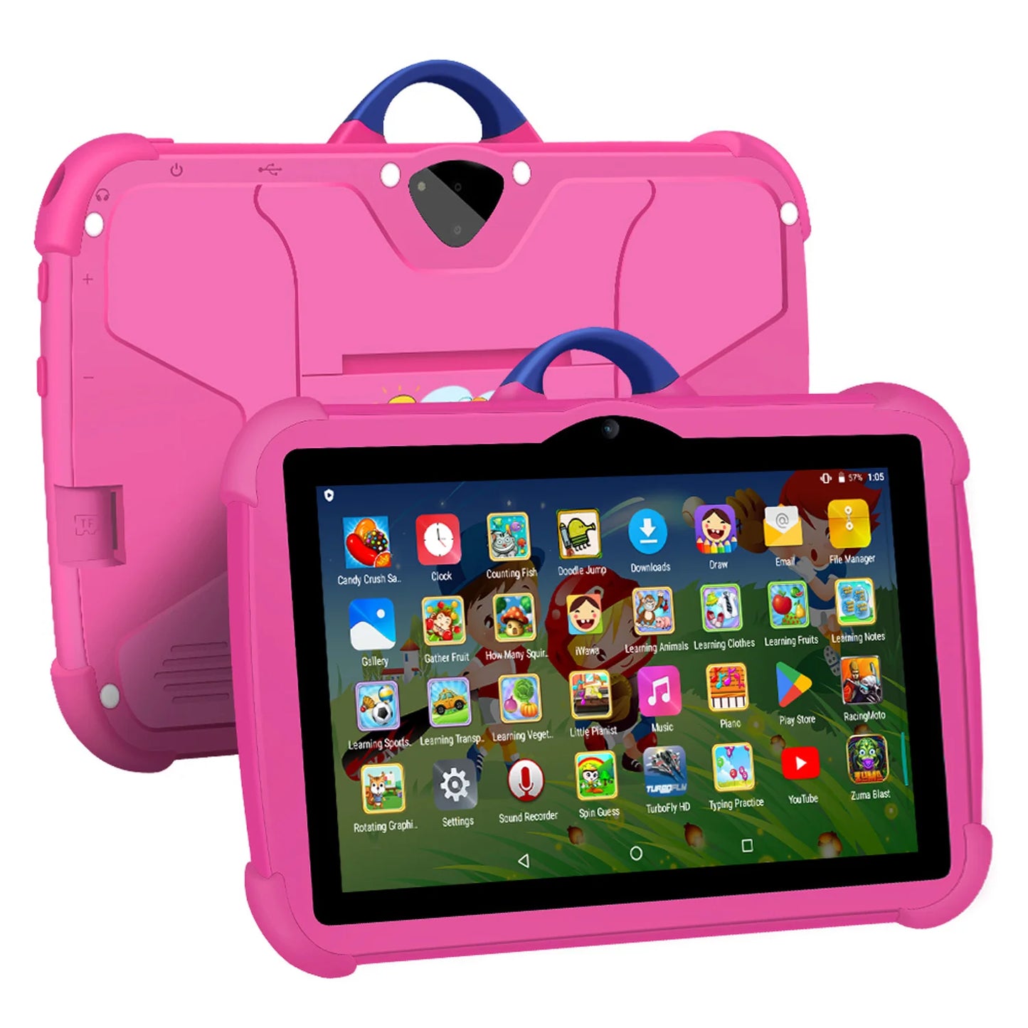 Nouveau modèle de dessin animé enfants tablette 7 pouces Quad Core 4GB RAM 64GB ROM Android apprentissage jeux éducatifs tablettes cadeaux pour enfants