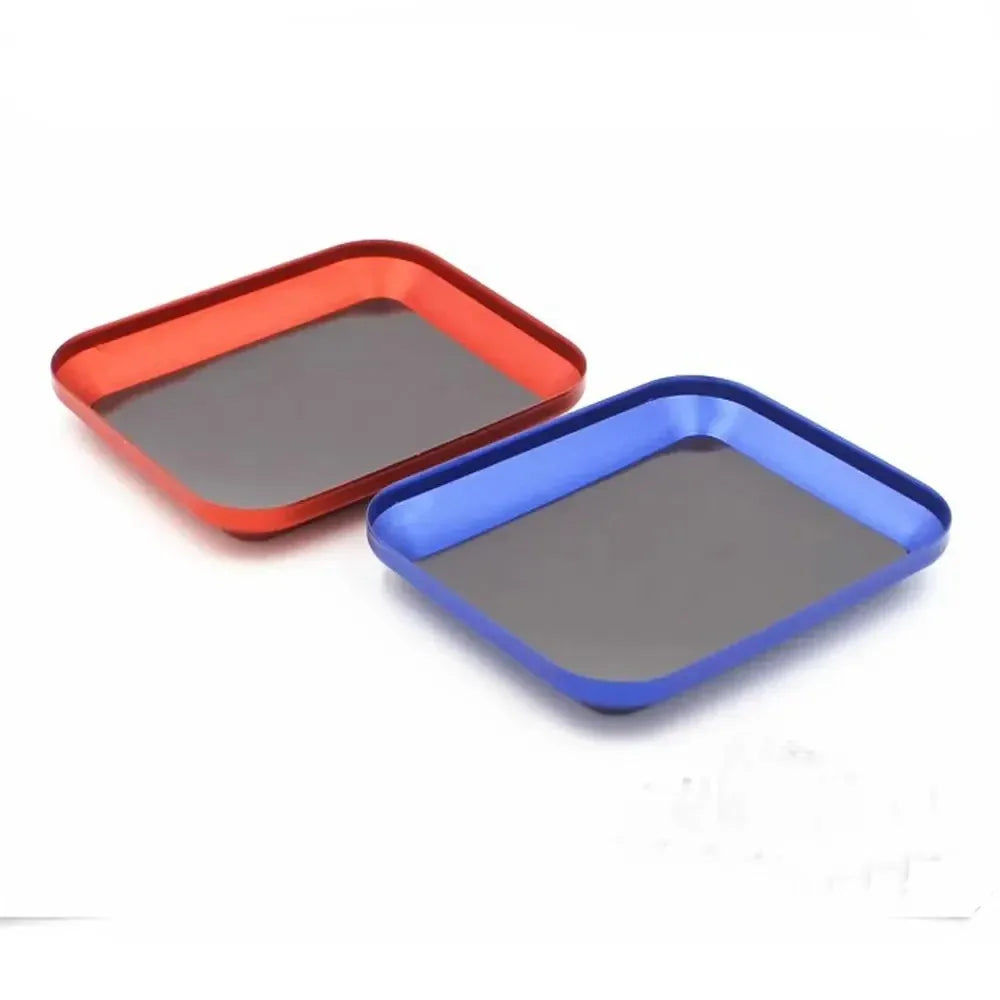 Aluminium Alloy RC Repair Tool, with Magnetic Pad, Screw Tray, Plate Storage Box for Model Airplane, Car and Boat, 1pc