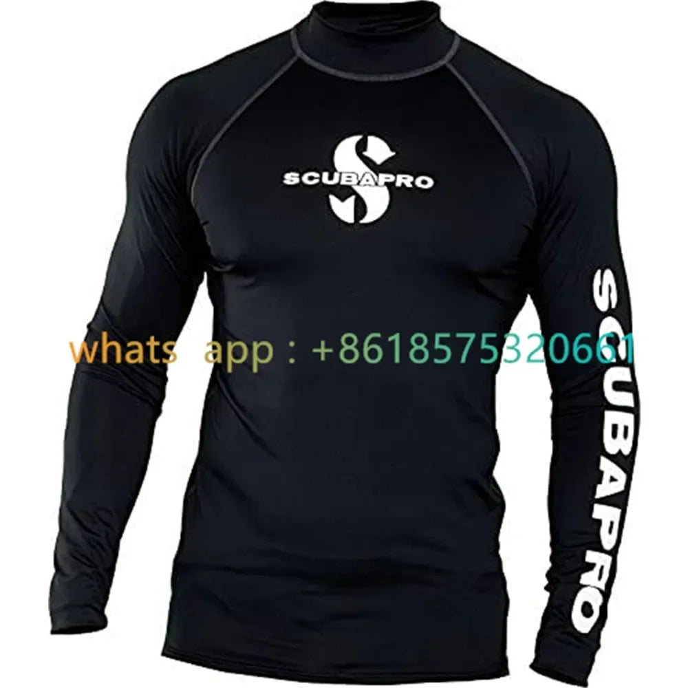 Men's Surf Wetsuit, UV Sun Protection, Long Sleeve Diving Suits, Quick Dry, Tight Sportswear for Swimming, Rash Guard