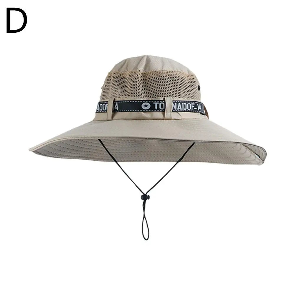 Grand chapeau de soleil d'été pour hommes et femmes, casquette de pêche respirante, Protection contre les UV, chapeau de pêcheur en maille, randonnée en plein air, casquette de plage