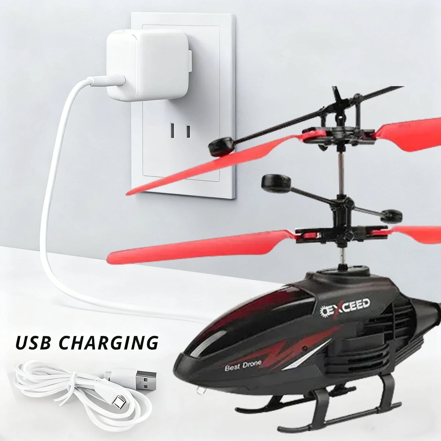Avión helicóptero teledirigido, mini dron para niños, avión de inducción de carga, juguete colgante para niños