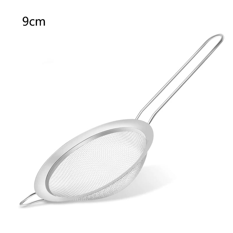 Juego de coladores de aceite de alambre de acero inoxidable, tamices de malla fina, colador de harina, espectaculares herramientas para hornear, accesorios de cocina, 1 pieza, 3 piezas, 4 piezas