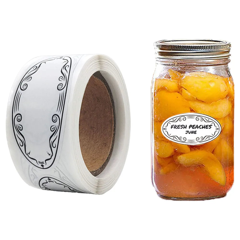 Rollo de etiquetas para bebidas, frutas, verduras, nevera y congelador, organizador de almacenamiento, catálogo de fechas de seguridad alimentaria, 1x2.25 pulgadas, para la cocina, 150 piezas/rollo