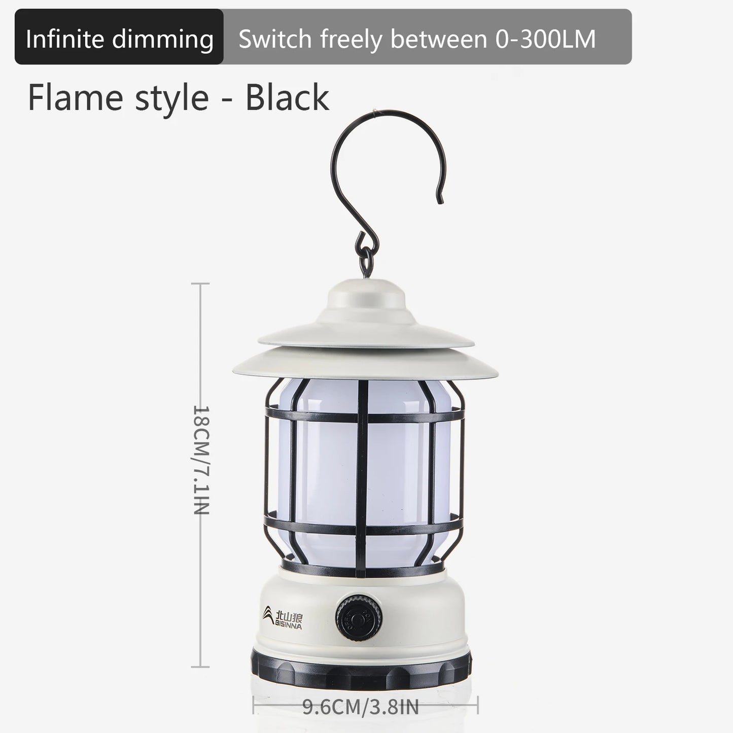 BISINNA Camping lumières longue Endurance tente extérieure lumières Rechargeable/batterie étanche Camping lumières rétro atmosphère lumières