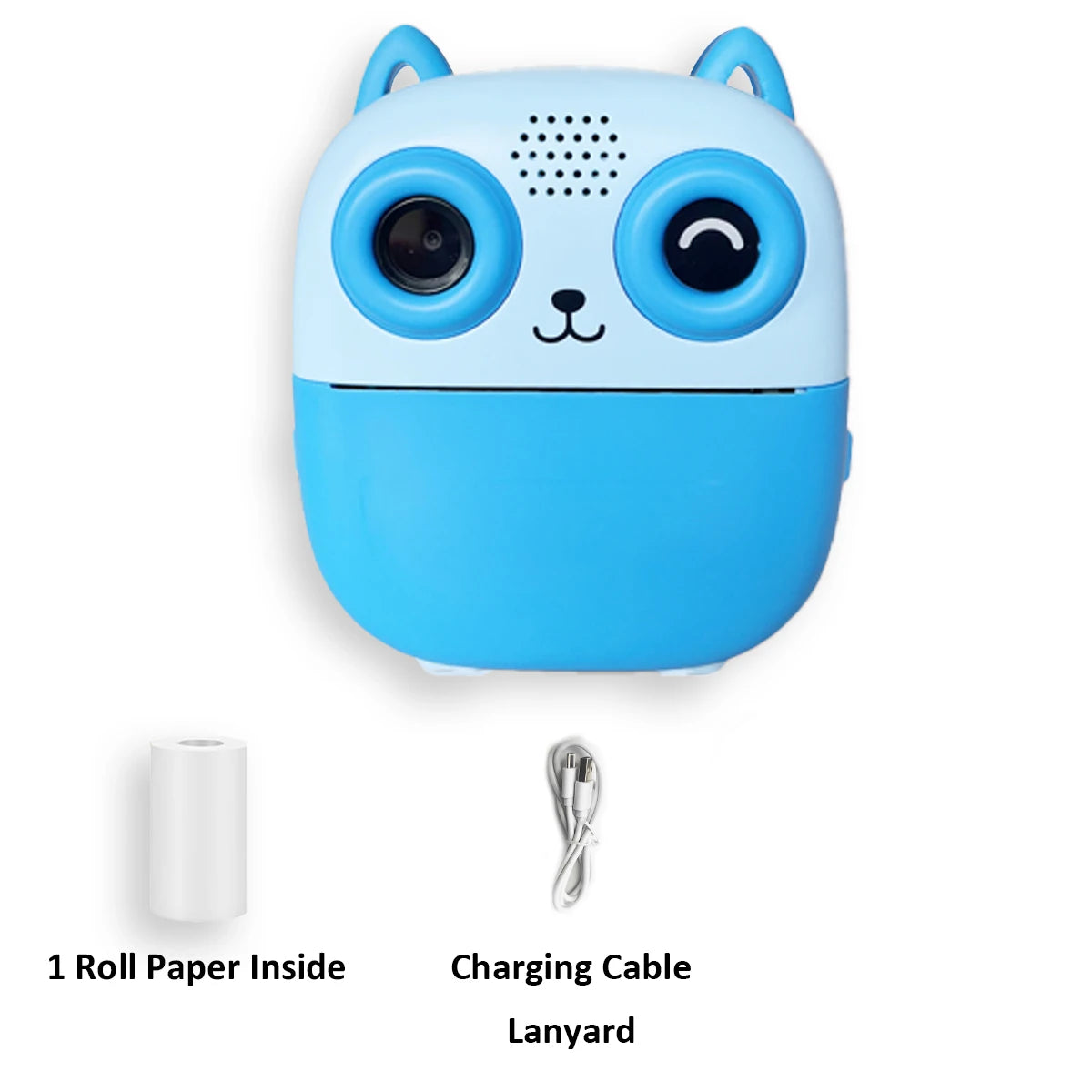 Cámara de impresión instantánea, cámara multifuncional para niños pequeños con impresión de fotos instantánea, cámara digital de 2,4 pulgadas con pantalla HD para fotos