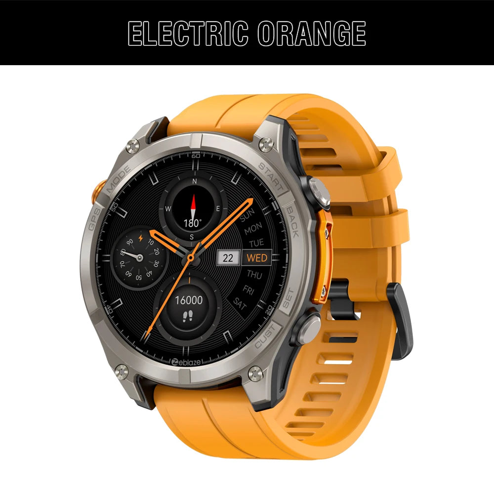 Nuevo 2025 Zeblaze Stratos 4 GPS Smartwatch 1.43 "AMOLED Pantalla Brújula Altímetro Barométrico Linterna Llamada de voz Reloj inteligente