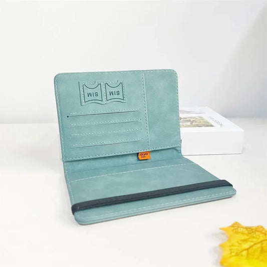 RFID Blocking Passport Holder Cover Wallet Travel Leather Case for Men Women Multi-functional ID Credit Card Holder Accessories