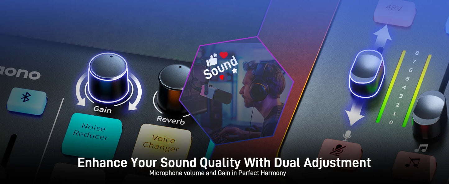 Interface Audio Gaming XLR — Effets Sonores & LED RGB Podcast & Streaming