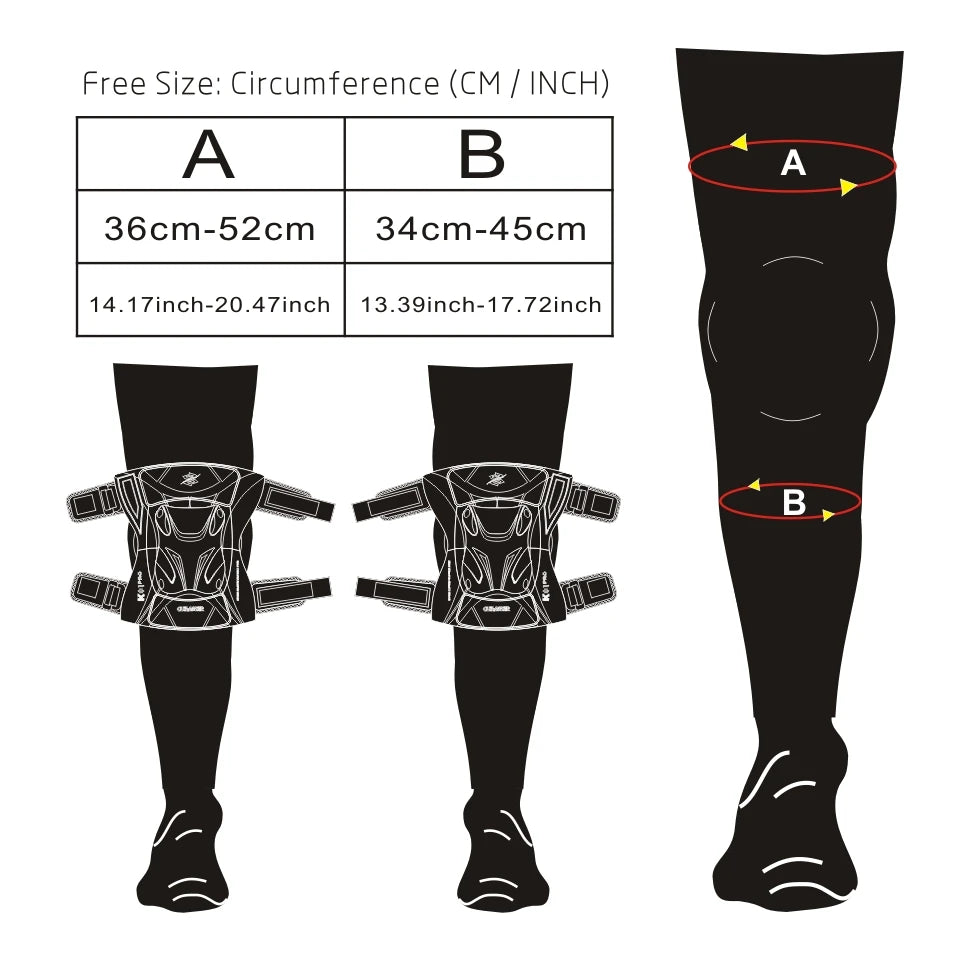 Cuirassier-Genouillères de protection pour motocross, genouillères de moto, protection MX, coussinets de course de coulée de nuit Équipement de moto avec coque renforcée et haute visibilité pour une conduite nocturne