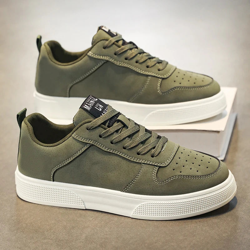 Chaussures de Skate Homme Cuir Artificiel Antidérapantes — Style Décontracté