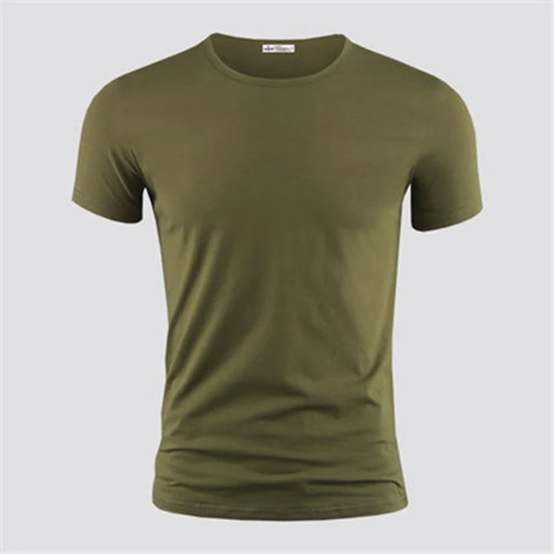 2026 hommes T-Shirt couleur Pure col en V à manches courtes hauts T-Shirts hommes T-Shirt collants noirs homme T-Shirts Fitness pour vêtements masculins
