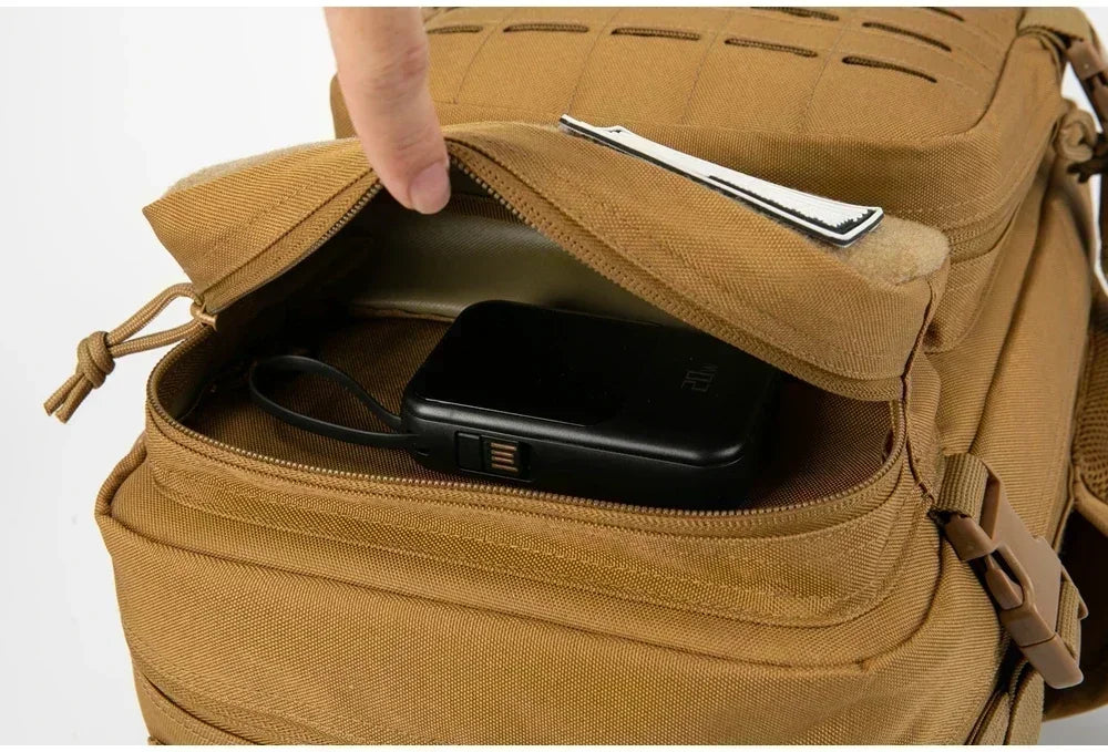 Sac à Dos Tactique Plein Air 25L/45L Homme Femme — Randonnée École Porte-Bouteille