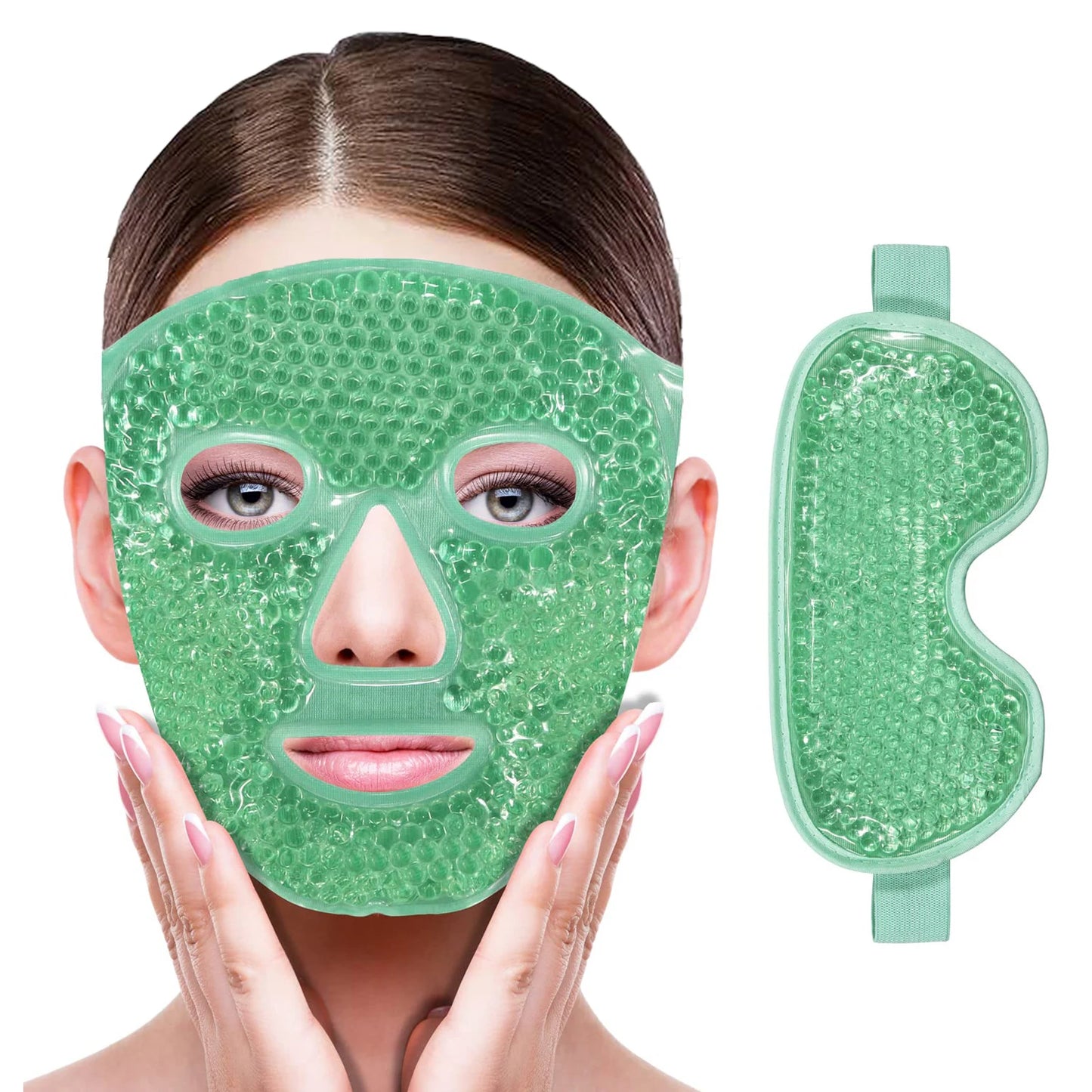 Ice cooling gel face mask eye mask hot and cold facial mask gel beads cold face eye mask ice pack, compress sleep FaceSPA