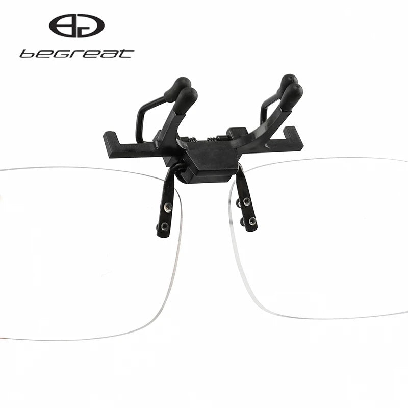 Lunettes de lecture portables avec clips — lentille rabattable, loupe, sans bords, hommes et femmes presbytes