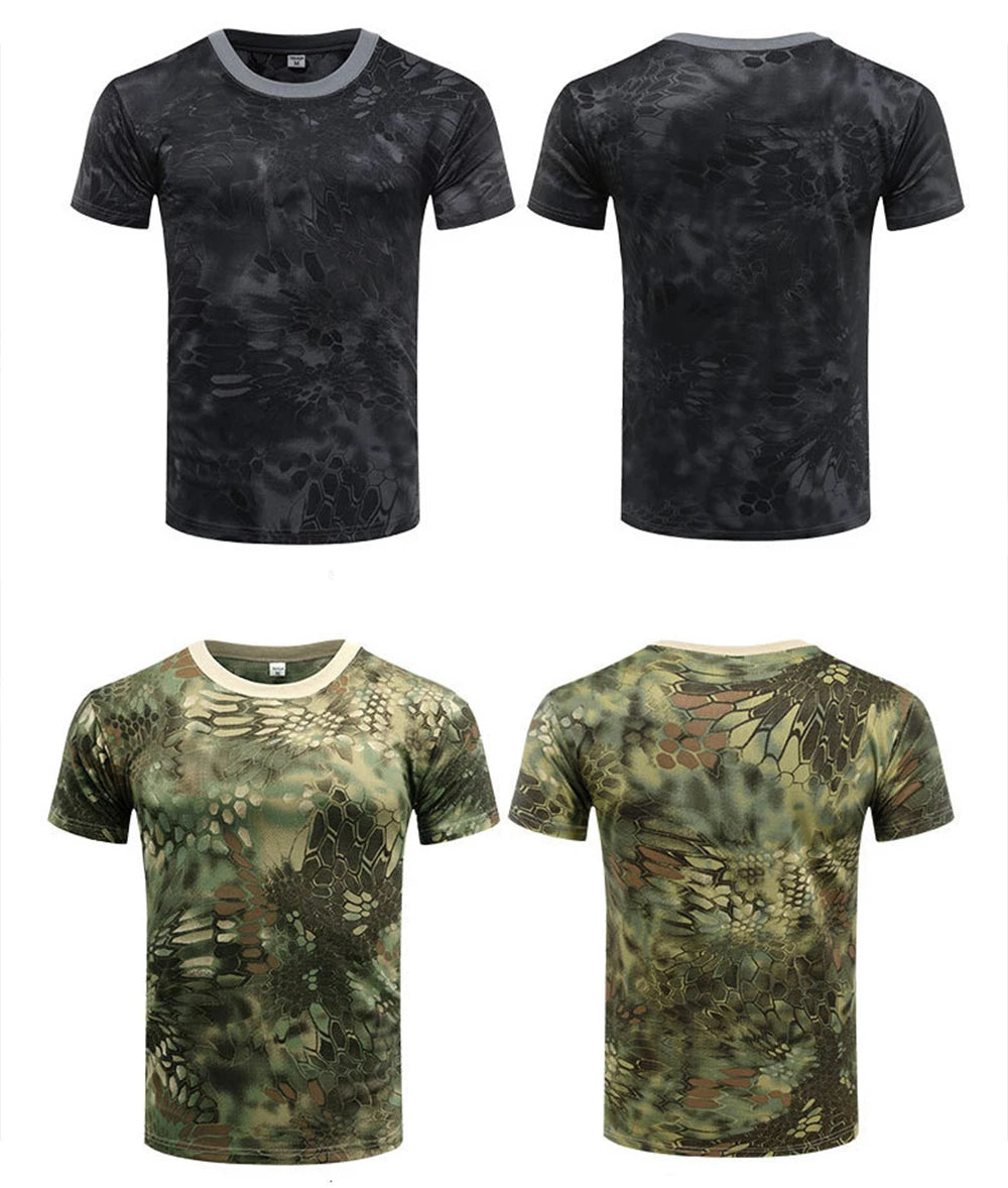 CamSolomon-T-shirt à manches courtes et col rond 3D pour hommes, vêtements de plein air, t-shirts de sport décontractés, mode de rue, été