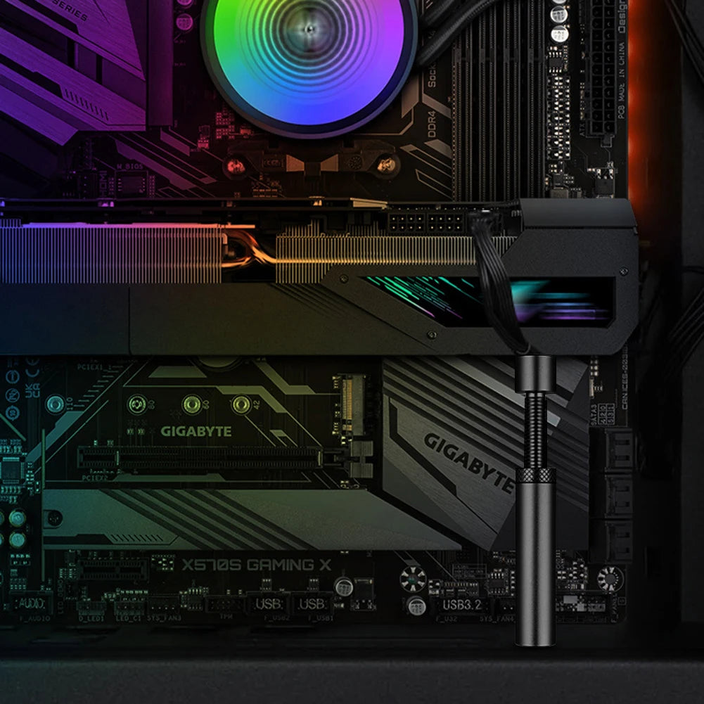 Support de carte graphique GPU, Support d'affaissement de carte vidéo rotatif télescopique Vertical, Support de carte vidéo en alliage d'aluminium