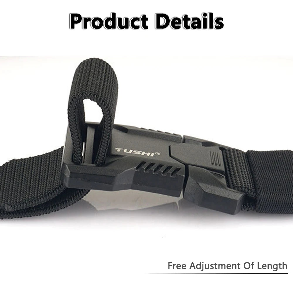 TUSHI – ceintures élastiques à boucle enfichable en alliage d'aluminium pour hommes, ceinture tactique Durable, Cowboy, ceinture militaire en plein air, chasse