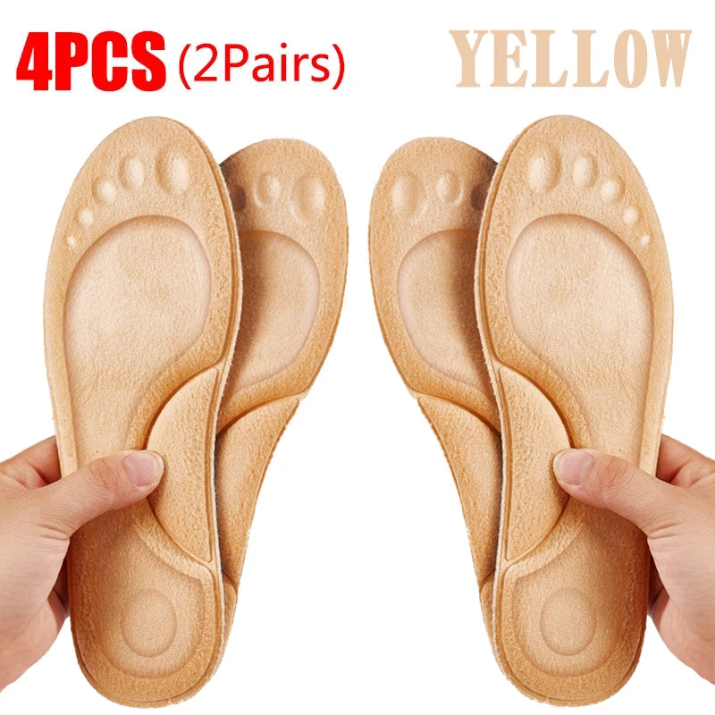 Super soft latex sports shoe insoles, 4D massage warm pile inner offer, running basket, arch support, Orth4WD