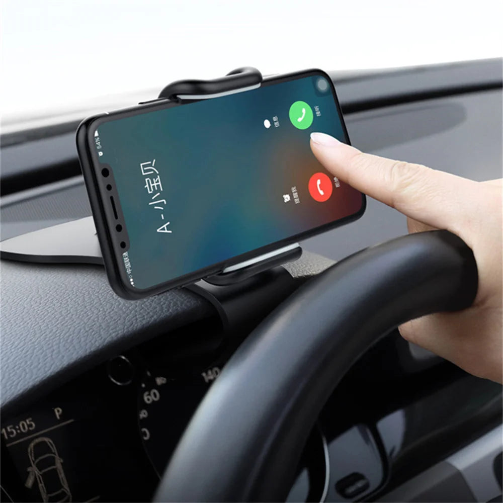 Universal Car Phone Holder, Clip Car Dashboard GPS Mount 360° Rotating In-Car Phone GPS Holder for iPhone Xiaomi