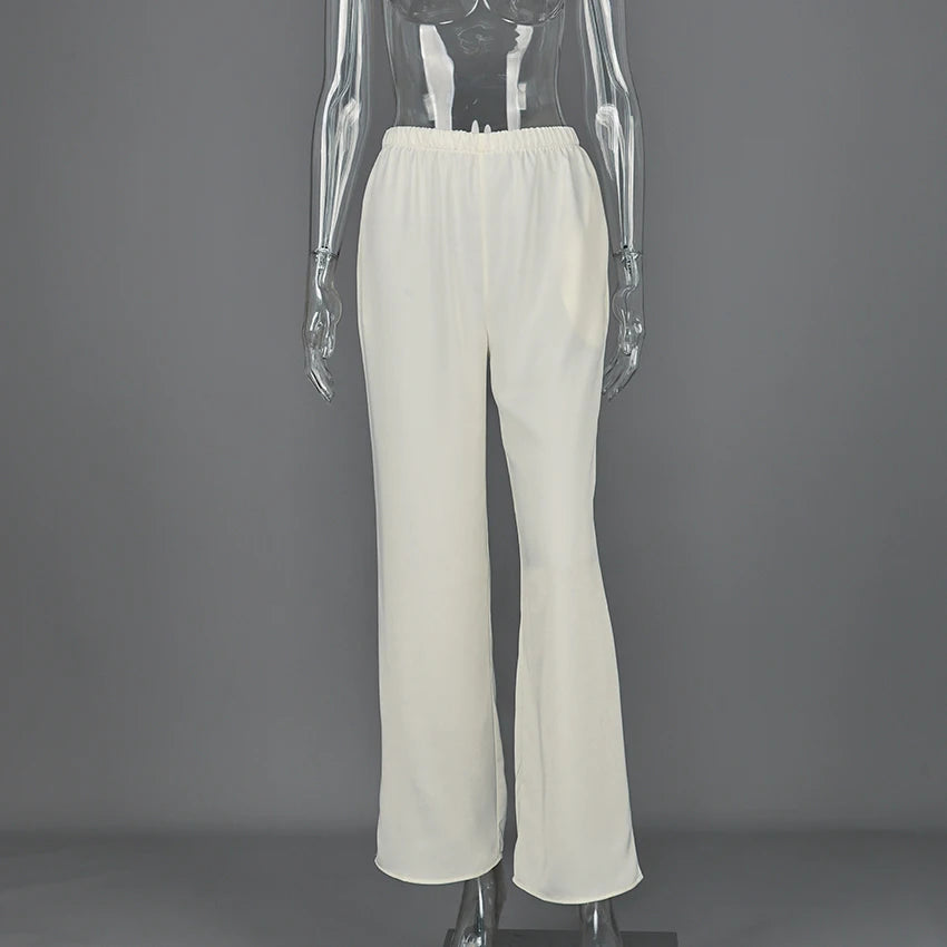 Pantalon ample en crêpe rose pour femme — rue chic, plissé, vintage, taille haute, 2025