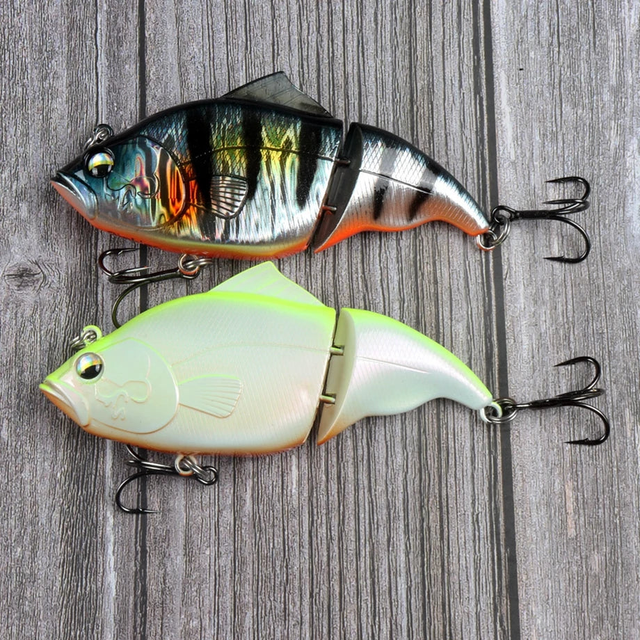 JOHNCOO 115mm coulant VIB leurre de pêche sans lèvres manivelle artificielle flottant dur appât brochet bar matériel de pêche