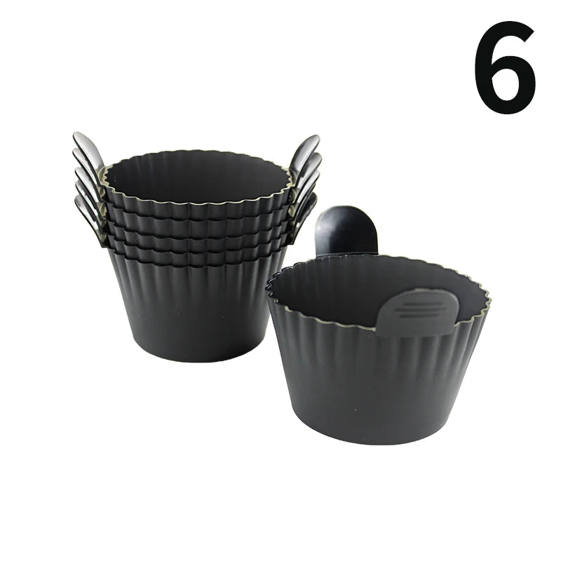 Dishwasher-Safe Air Fryer, Silicone Egg Cups, Silicone Egg Cooker Mold, Reusable Egg and Cake Baking Cups, Safe Ramekin Muffin Liners