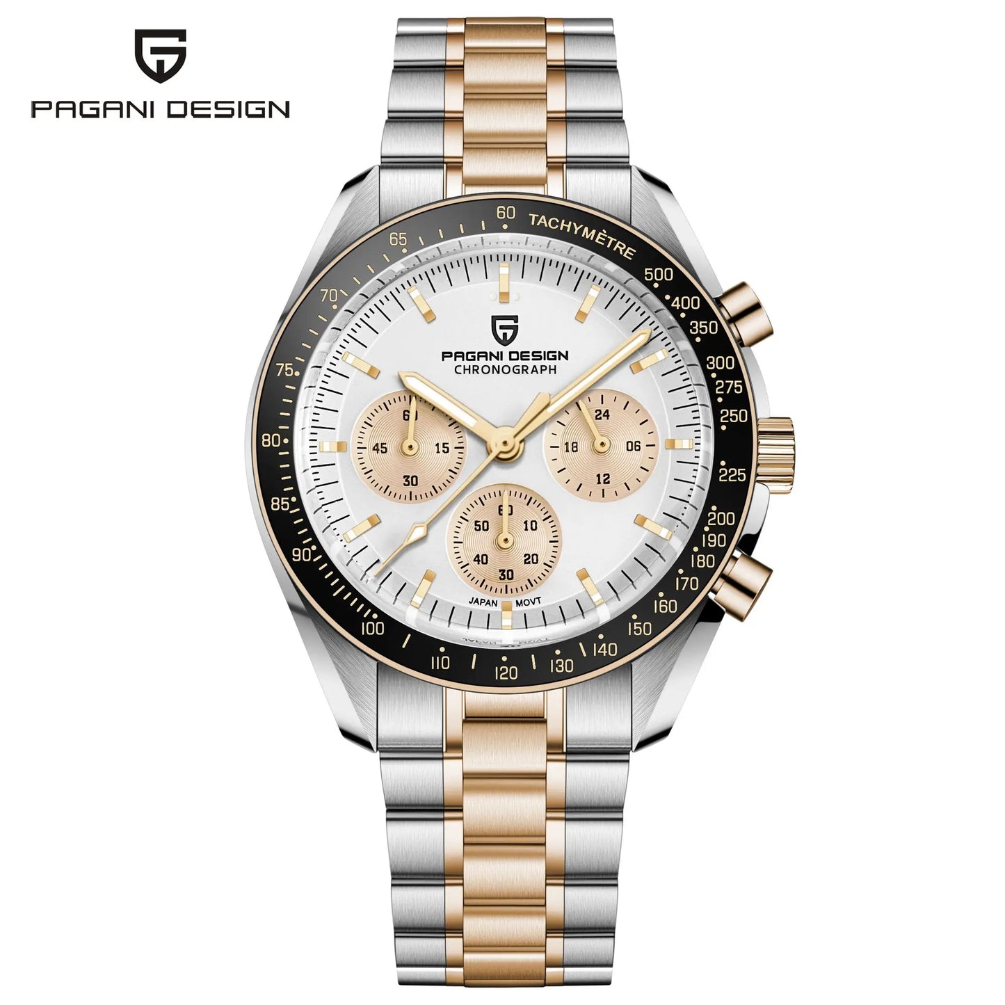 PAGANI DESIGN 2025 New Moon Watches for Men Luxury Quartz Watch Men Chronograph VK63 Men's Gifts AR Sapphire Mirror Luminous Clock